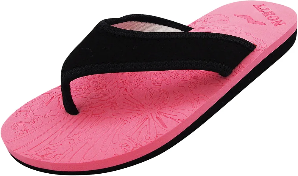 NORTY Women's Thong Flip Flop Sandal for Beach, Pool and Everyday - Runs Two Sizes Small